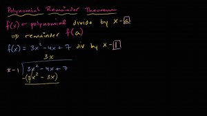Intro to the Polynomial Remainder Theorem