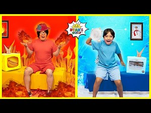 Ryan's Hot vs Cold Roommate - Videos For Kids