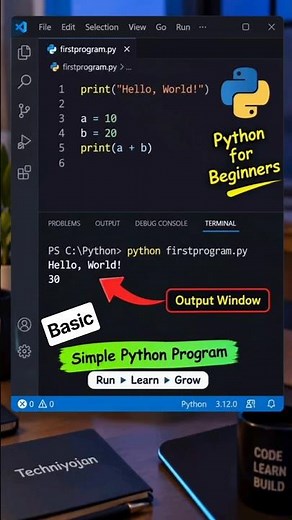 Write your first Python app in under a minute #python #coding #beginner
