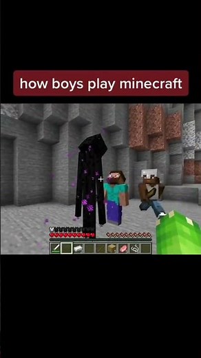 How girls play minecraft 😂😂😂