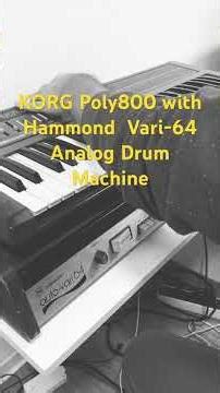 KORG Poly800 and Hammond Vari-64 Analog Drum Machine