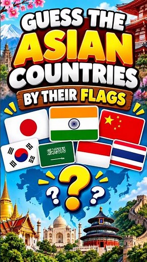 Guess the Asian country by its flag 🌏 | Can You Get 10/10? #Shorts