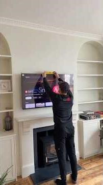 Sony Bravia 8 Fireplace Install | Hidden Sky Stream and Flush Mount Cable Free Setup Guide Above TV