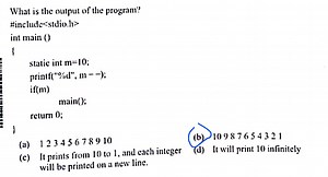 What is the output of the program?#includeint main (){    s... | Filo