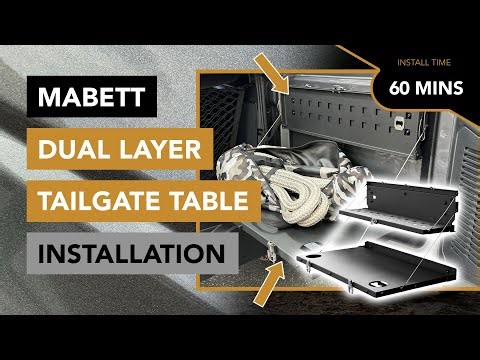 How to Assemble/Install the Dual Layer Tailgate Table with Molle Panel by Mabett - 2021+ Ford Bronco