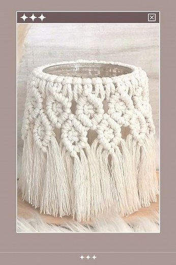 Makramee-Windlicht / Macrame Candleholder - Tutorial on my Channel