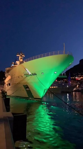 Exploring the 156m Superyacht Dilbar at Night