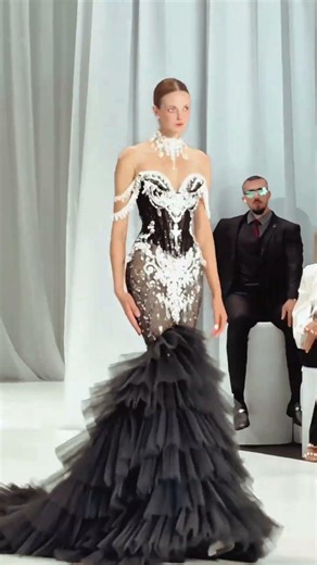 #black #swan #dark #queen 🖤 #hautecouture #bridal #look by #jolipoli | #unreal #elegance #shorts