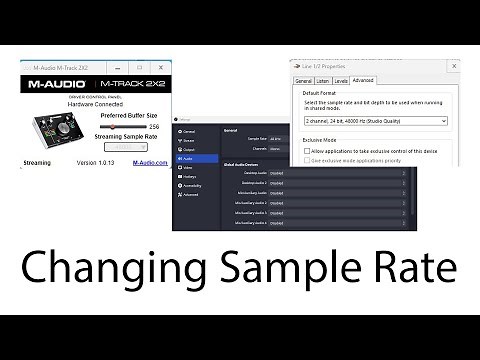 Windows Audio Sample Rate Changing by Itself using and M-Audio Interface