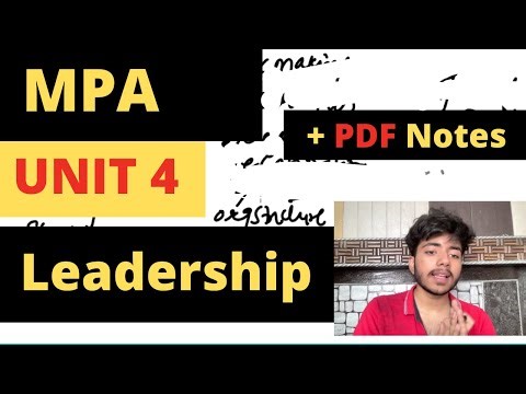 Leadership and Followership - MPA Unit 4 Directing and Controlling | BCom Hons, Prog | DU /DU SOL