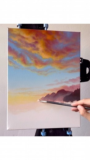 291K views · 15K reactions | Sunset sandy beach acrylic painting  #artwork #artist #painting #acrylicpainting | Feliks K | Facebook