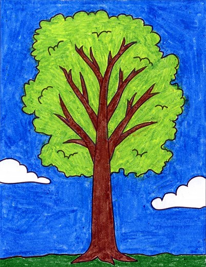 How to Draw a Tree: Easy Step-by-Step Art Lesson for Kids