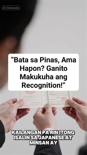 “🇵🇭 🇯🇵 Bata sa Pinas, ama Hapon? Alamin ang fast tips para sa Ninchi (認知): ✅ PSA Birth Certificate ✅ Japanese Translation Apostille ✅ Ninchi Todoke sa City Hall / Embassy ⏳ Puwede umabot ng 3 months, pero handa ka na sa tamang hakbang!”#NinchiJapan #PinoySaJapan #FilipinoParents #BataSaPinas #JapanLife #ParentingTips #LegalGuide #pinayquestion #thursday | Melanie Manalo Perez