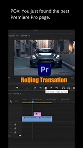 2.4K views · 12 reactions | Adobe Premiere Pro Rolling Transation Follow @premiereprotutos for the Latest Premiere Pro Tutorials & Tips ‍ ➡ @premiereprotutos ➡ @premiereprotutos ➡ @premiereprotutos @par_am364 #premierepro #adobepremiere #adobepremierepro #editing #editor #render | Premiere Pro Tutorials | Facebook