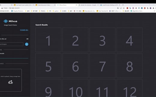 利用docker在windows安装milvus以图搜图网站