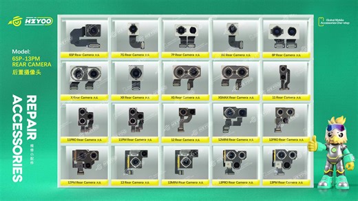 🎉 HZYOO® Brand IP Full Series Rear Cameras ● Perfect Blue Light Performance ● Full-Functionality Testing to ensure quality ● Shipped Only After Passing Rigorous Tests, Quality Guaranteed ● OEM-Level High-Definition Image Quality ● No Defocusing for Night Scenes & Portraits ● Stable Performance with No Shaking ● Complete Model Range to meet all your needs!👍 #HZYOO #RearCameras #IPSeries #HighQualityCameras #spareparts