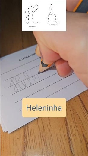 How do you write Heleninha using PRACTICAL CURSIVE LETTERING? #heleninha