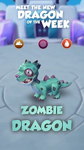 🧟 Dragon of the Week is Zombie Dragon. Its parents are the Lumino and Tree Dragons. The Zombie Dragon is a very friendly fellow. When this trainer first met it in the Dungeon, its joy at seeing him was infectious... but he worries that's not ALL about it that's infectious. | Dragon Mania Legends