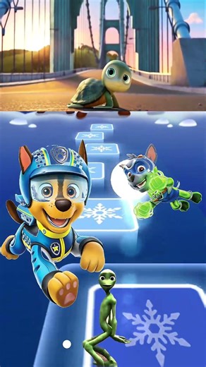 Chase vs Rocky – Play Mode × Alien Dance | Tiles Hop WOWS Let’s Go