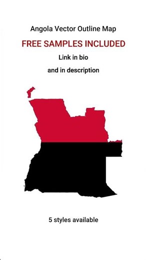 Editable vector map of Angola - FREE downloads