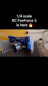 How amazing is this? 😍🔥👌 Alexander Koch has made the journey over from Germany to display his stunning replica RC FireForce 3 💙 We are absolutely honoured 🙌🙌 | FireForce Jet Funny Cars
