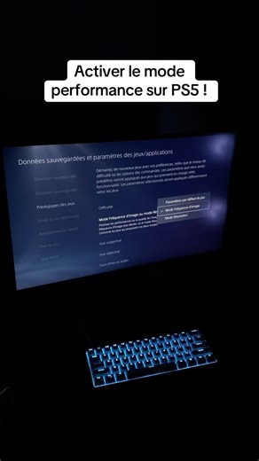Voici comment activer le mode performance sur ps5 #gaming #astuce #ps5