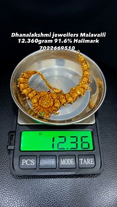 Dhanalakshmi Jewellers Malavalli on Instagram: "12.360gram 916hallmark . Dhanalakshmi jewellers Main bazaar street Malavalli 571430 . . #malavalli #necklace #gold #goldnecklaces"