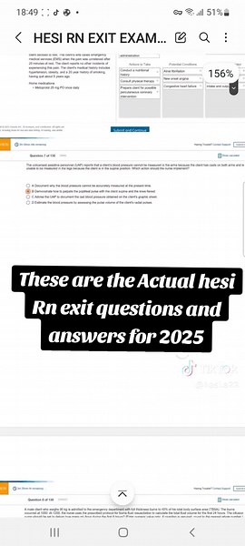 Here are the exact hesi rn exit questions and answers. How to pass your hesi rn exit questions and answers #nursingexam #hesirn #hesiexit #creatorsearchinsights #hesiexam pass hesi pn exam pass hesi rn exam pass exam