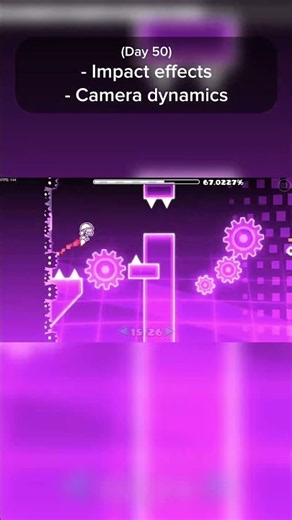 Day 50 (2) of building my gameplay mechanic demon level // JadeyIE #geometrydashplayer #robtop