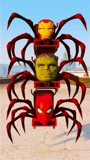 CHOO CHOO CHARLES vs SPIDER-MAN, HULK & IRON MAN?! 😱🔥 GTA 5 Mods