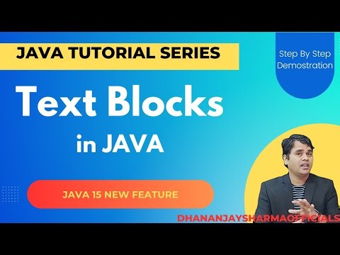 Text Blocks in JAVA | Java 15 New Feature | Java Tutorial in Hindi