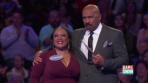2.7K reactions · 51 shares | They only need five more point to win $20,000. Will they make it? Family Feud with Steve Harvey, Weeknights at 9:30p | Game Show Network | Facebook