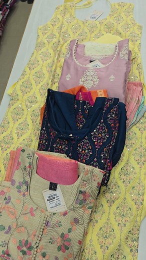 2.5K views · 622 reactions | The wait is over! New kurta styles are now in-store—perfect for daily wear, festive moments, and everything in between. : Taksh-2 complex vasna road vadodara Gujarat or shop online @vinita.vadodara.online M:- 9429257624 : [Onlineshopping indianwear ethnic wear fashion india Indian design womanfashionstyle handmade stylish kurta kurti anarkali suits womanfashion madeinindia madewithlove stylish plus size available] | Vinita Vadodara | Facebook