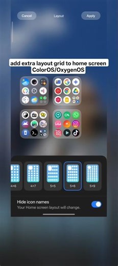 Add extra layout grid to home screen | ColorOS/OxygenOS