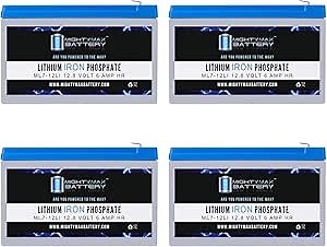 Amazon.com: Mighty Max Battery 12V 7AH Lithium Replacement Battery Compatible with APC Back-UPS 550 BE550G - 4 Pack : Health & Household