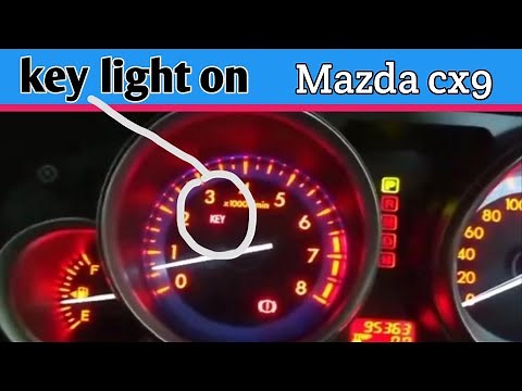 mazda cx9 red key light stay on dashboard fixed