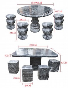 [Hot Item] Landscaping Stone Marble Granite Garden Bench/Chair for Garden Furniture