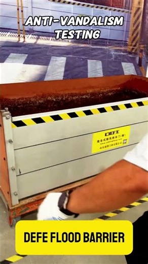 DEFE Flood Barrier Anti-Vandalism Testing#floodbarrier #floodcontrol #floodprotection #defe