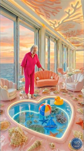 THIS FLOOR IS JUST CRAZY! 😱 Infinity Heart Pool Epoxy Beach Floor 💗 #epoxy #epoxyresin