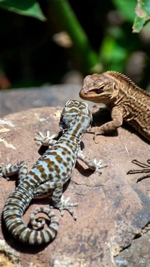 gecko vs lizard #wildlife #animals #lizard #gecko