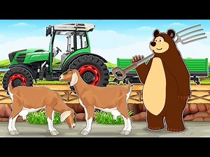 Farmer And Tractor Transport & Pasture-Raised Dairy Goats | Vehicles Farm Animated