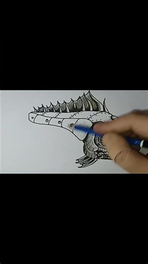Steampunk Fish - Pencil Drawing