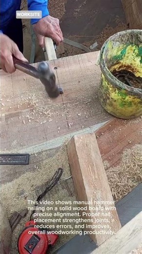 Manual Nailing Technique on Solid Wood | Strong & Efficient Carpentry