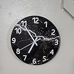 Blue Wall Clock for Living Room - Modern Wall Clocks Battery Operated - 14 Inch Round Wall Clocks Silent Non Ticking for Kitchen Bathroom Office Bedroom Decor