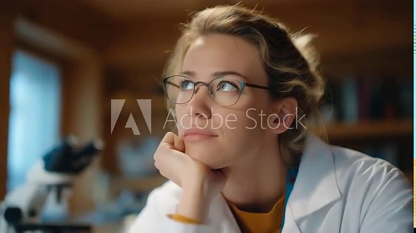 Scientist interpreting AI-based gene correlation patterns, emotion of curiosity visible, symbolizing data-driven biology, artificial intelligence, and genetic mapping research. cinematic color