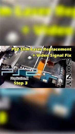 #ps2 Slim Laser Replacement + Video Signal Fix Step 3 #sony #asmr #retro #diy