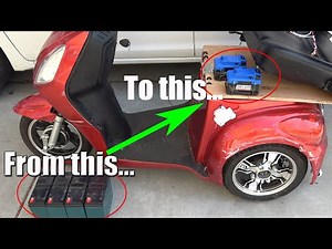 E-Wheels 48V Mobility scooter battery upgrade: from Lead Acid to Li-ion Power tool batteries