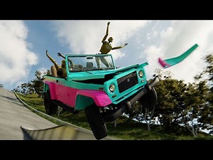 NEW Downhill Destruction Map Is INSANE! HUGE JUMPS! - BeamNG Mods