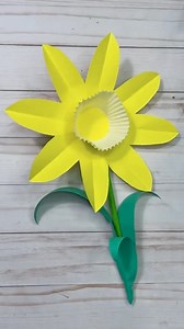 34K views · 831 reactions | How to make an spring daffodil paper craft flower. This flower activity is so easy for kids to make to welcome spring! Kids spring art ideas. Cheap spring crafts for kids. Use a cupcake liner to add a fun realistic detail. This would be a great craft activity for your next spring party. #easycraft #kidscrafts #papercraft #daffodil #spring #crafty | Timm Sevitz | Facebook