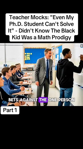 Teacher Mocks: "Even My Ph.D. Student Can't Solve It" - Didn't Know The Black Kid Was a Math Prodigy #storytime #learnontikok #truestory #foryou #tiktokviral | Famous Mysteries